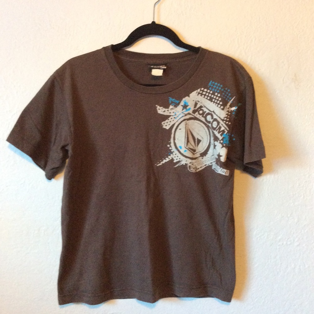 Volcom Boys Large Brown Graphics T-Shirt